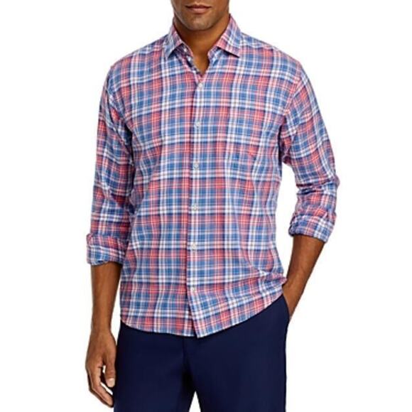 Peter Millar Other - Peter Millar Rock Creek Linen Button-Up Shirt Cape Red Size S